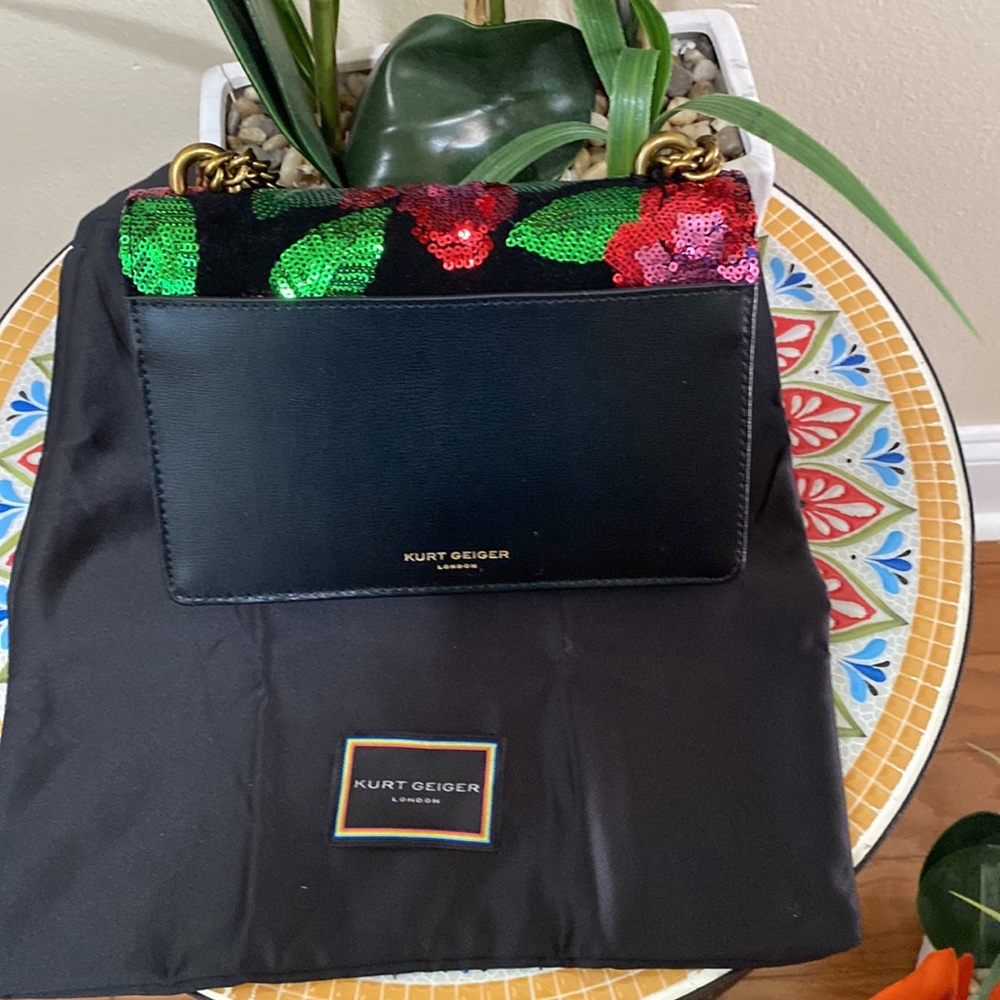 kurt Geiger London Shoreditch Floral Sequin Small Crossbody Bag - Picture 3 of 17